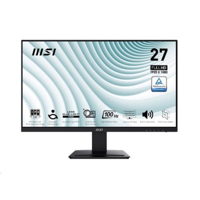 MSI LCD PRO MP273AW, 27" 1920x1080, IPS, 100Hz, 1ms, VESA 75x75mm, White