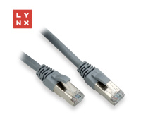 LYNX FTP patch kabel Cat6, PVC, 0,3m, šedý (balení obsahuje 10ks)