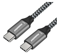 PREMIUMCORD Kabel USB 3.2 Gen 1 USB-C (M/M), bavlněný oplet, 0,5m