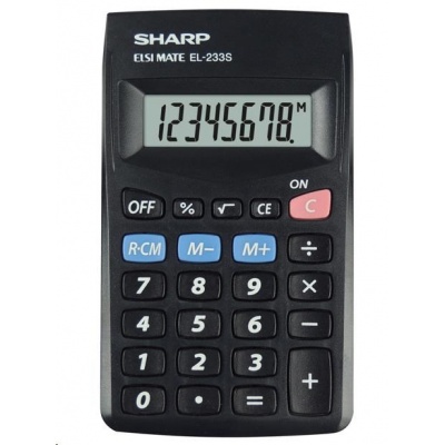 SHARP kalkulačka - EL-233SBBK - blister