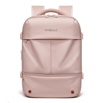 MYBALO Vacuo FLY kompresní cestovní batoh underseat pro RYANAIR - růžový