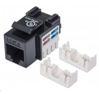 Intellinet Cat6 Keystone Jack, UTP, Black, Punch-down