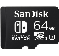 SanDisk MIcroSDXC karta 64GB for Nintendo Switch (R:100/W:90 MB/s, UHS-I, V30, U3, C10, A1) licensed Product