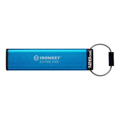 Kingston Flash Disk IronKey 128GB USB-C IronKey Keypad 200C, FIPS 140-3 Lvl 3 (Pending) AES-256