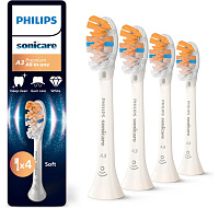 Philips HX9094/87 Sonicare Premium All-in-One A3 4 ks, náhradní hlavice, standardní hlavice, nasazovací, bílá