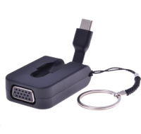 PREMIUMCORD Adaptér USB 3.1 Typ-C male na VGA female,zasunovací kabel a kroužek na klíče
