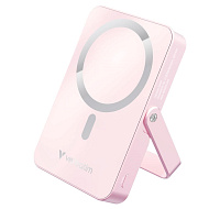 VERBATIM Powerbanka Charge 'n' Go, Magnetická, 10000 mAh, USB-C, Stojánek, Růžová