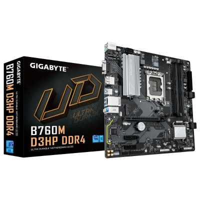 GIGABYTE MB Sc LGA1700 B760M D3HP DDR4, Intel B760, 4xDDR4, 1xDP, 1xHDMI, 1xVGA, mATX