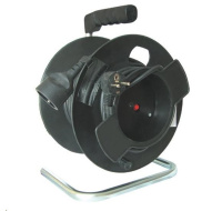 Solight prodlužovací přívod na bubnu, 1 zásuvka, 25m, černý kabel, 3x 1,5mm2