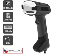 Virtuos CCD 2D DPM průmyslová čtečka HT-880DPM, USB, tmavě šedá